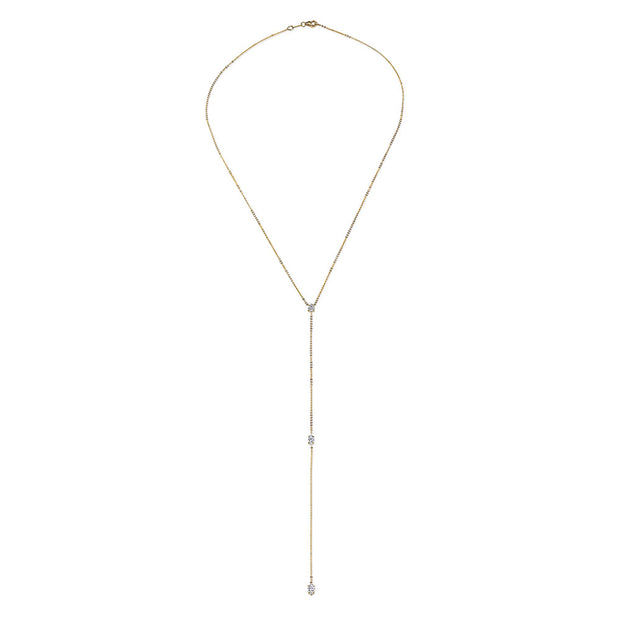 PEAR AND DOUBLE MARQUISE DIAMOND LARIAT