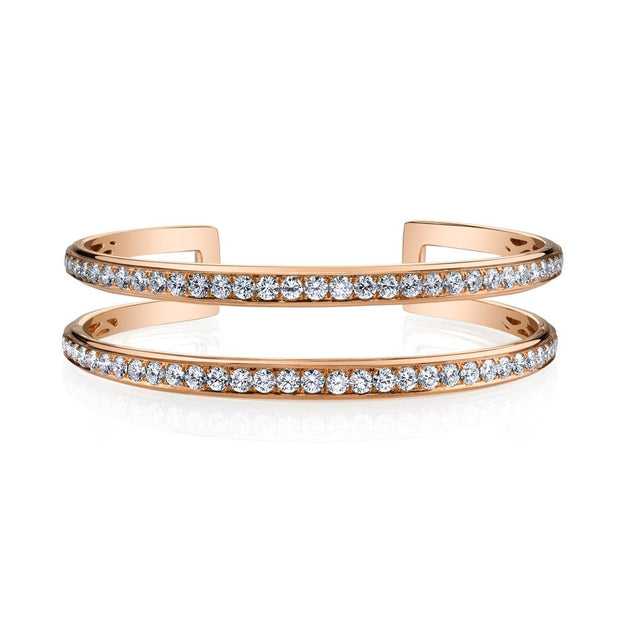 TWO ROW DIAMOND CUFF