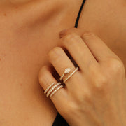 DIAMOND PINKY COIL RING