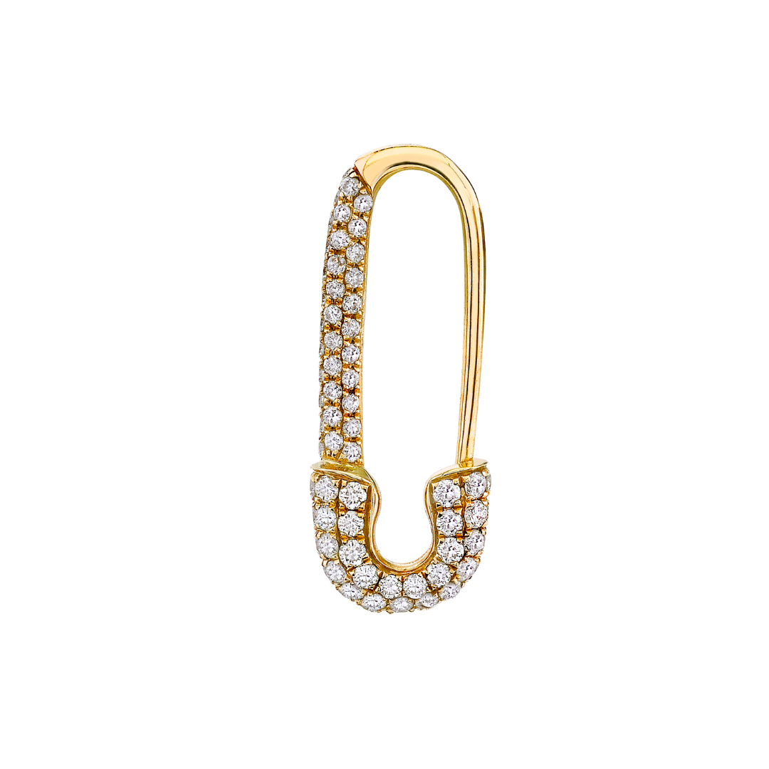  MINI DIAMOND SAFETY PIN EARRING