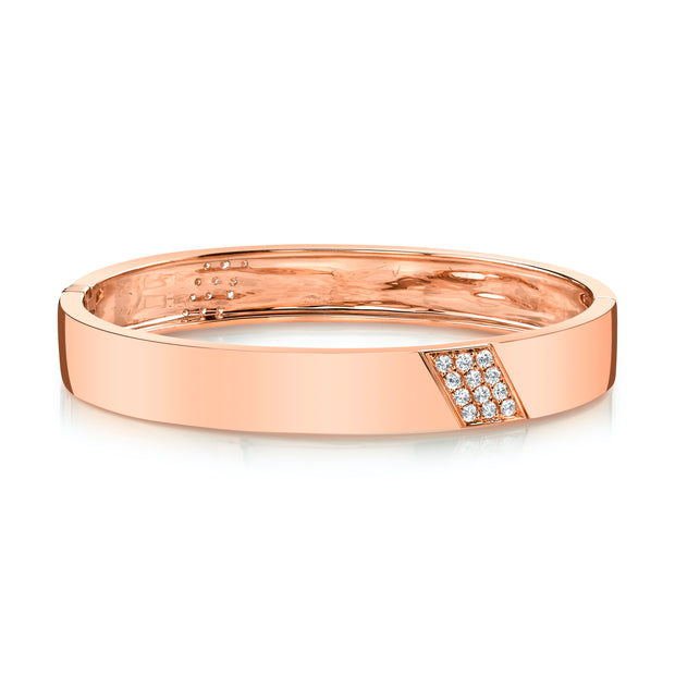 THREE ROW DIAGONAL DIAMOND STRIPE BRACELET