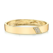 THREE ROW DIAGONAL DIAMOND STRIPE BRACELET