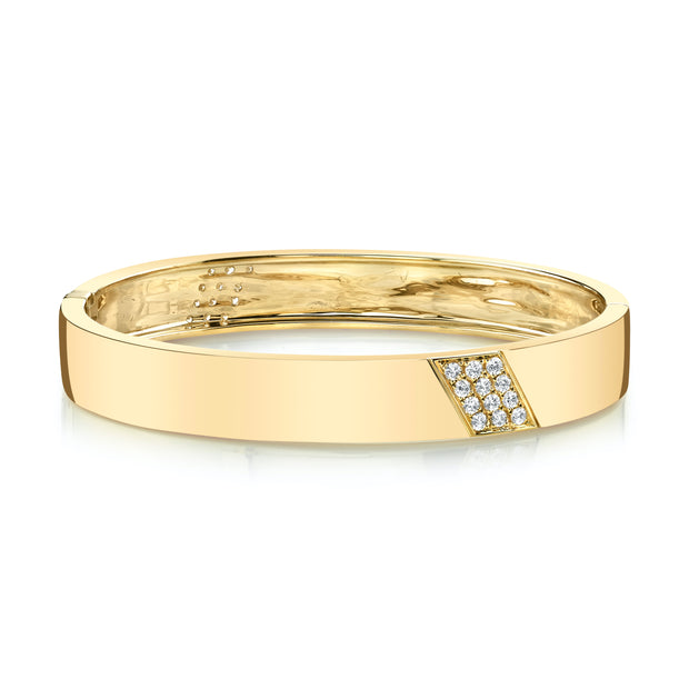 THREE ROW DIAGONAL DIAMOND STRIPE BRACELET