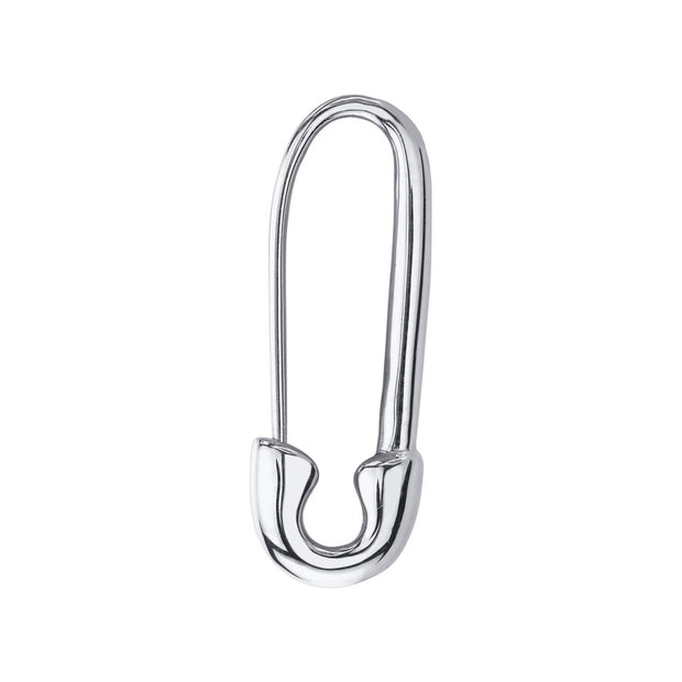 Plain Safety Pin White Gold at Anita Ko