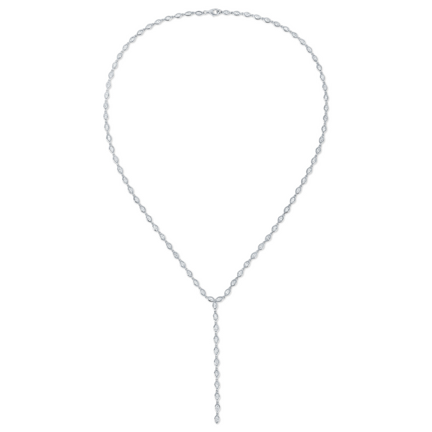 BEZELED MARQUISE DIAMOND LARIAT