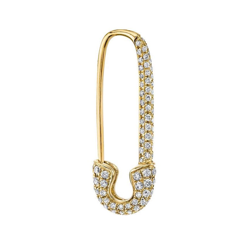Anita Ko 18Kイエローゴールド&ダイヤモンド スタッドピアス DIAMOND SAFETY PIN EARRING – Anita Ko