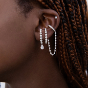LARGE DIAMOND FLOATING LOBE CUFF – Anita Ko