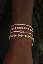 DIAMOND AND PINK SAPPHIRE HEPBURN BRACELET