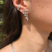 SMALL DIAMOND RAIN DROP EARRINGS