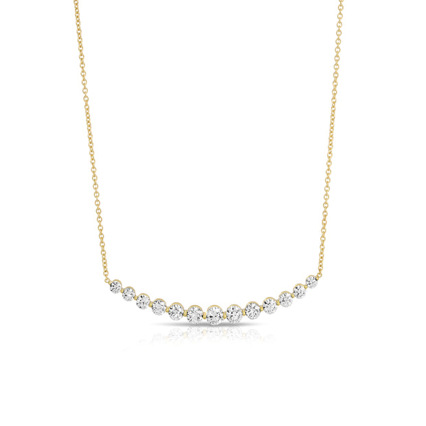 COSMIC CRESCENT DIAMOND NECKLACE