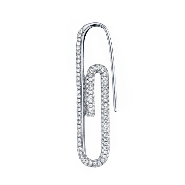 DIAMOND PAPER CLIP EARRING