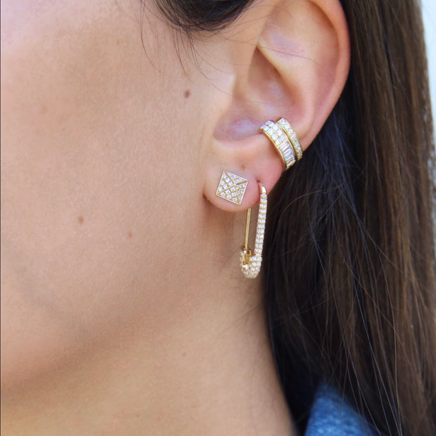 DIAMOND SPIKE STUD EARRINGS