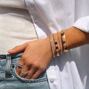 DIAMOND SQUARE LINK BRACELET