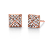 LARGE DIAMOND SPIKE STUD EARRINGS