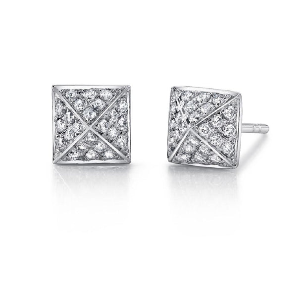 LARGE DIAMOND SPIKE STUD EARRINGS