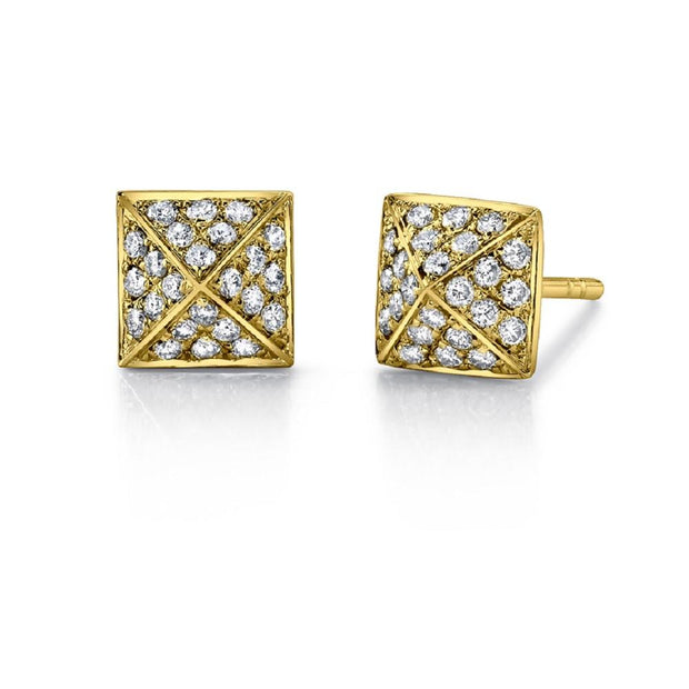 LARGE DIAMOND SPIKE STUD EARRINGS