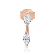 LARGE MARQUISE DIAMOND ORBIT EARRING