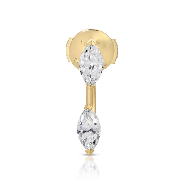 LARGE MARQUISE DIAMOND ORBIT EARRING