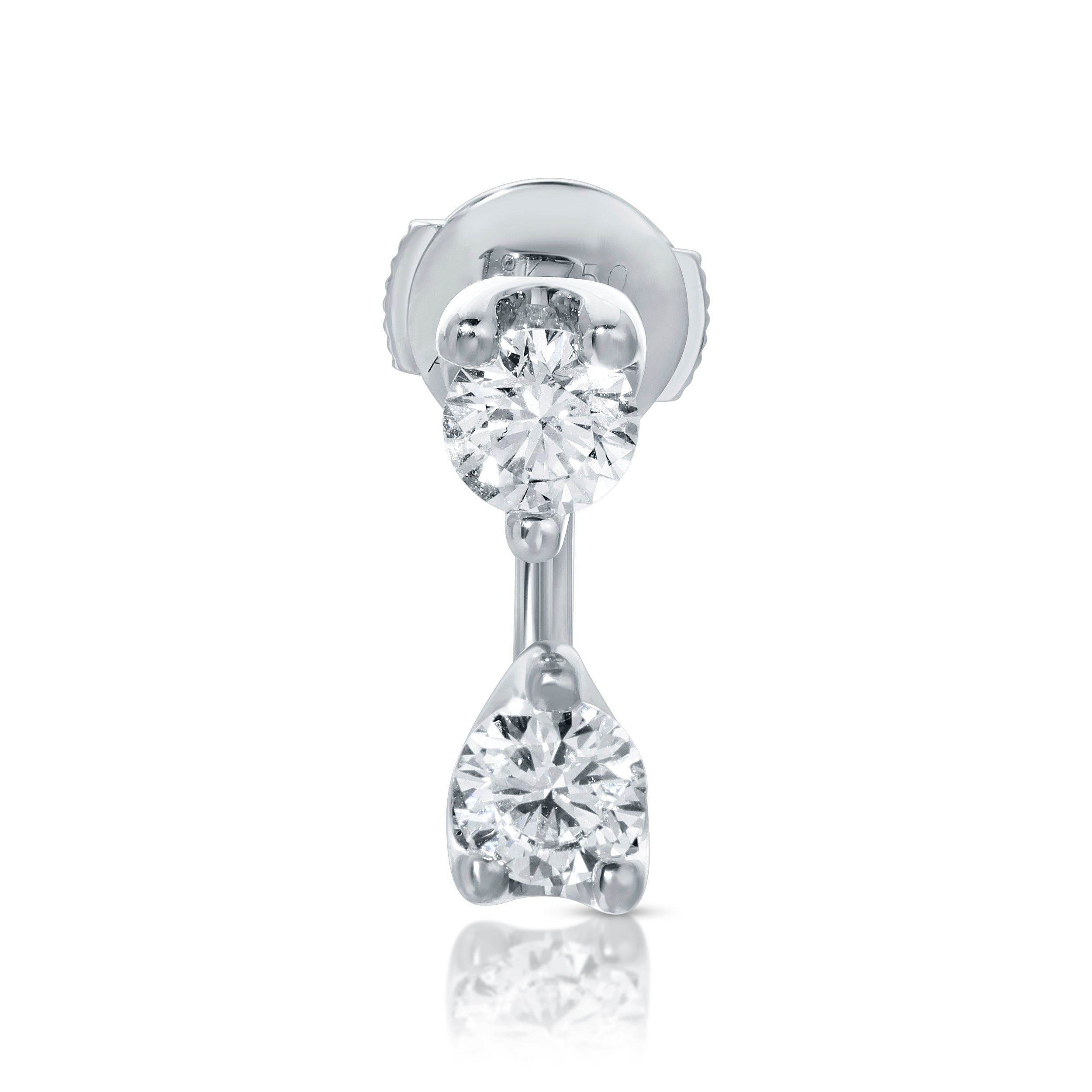 LARGE ROUND DIAMOND ORBIT EARRING – Anita Ko