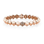 SIX-SIDED SPIKE BRACELET WITH ONE DIAMOND SPIKE