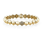 SIX-SIDED SPIKE BRACELET WITH ONE DIAMOND SPIKE