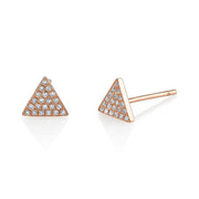 DIAMOND PAVE TRIANGLE STUD EARRINGS