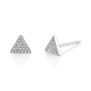 DIAMOND PAVE TRIANGLE STUD EARRINGS