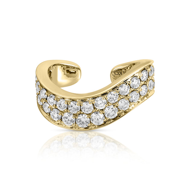 anita ko PAVE DIAMOND WAVE EAR CUFF