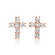 DIAMOND CROSS STUDS