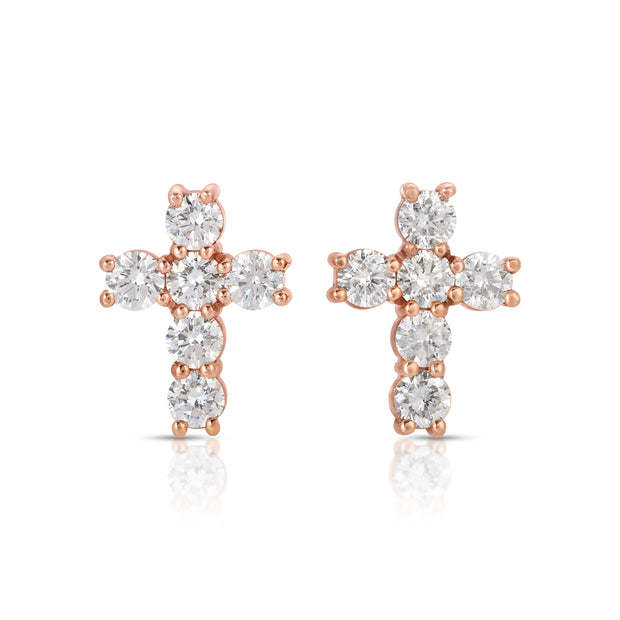 DIAMOND CROSS STUDS