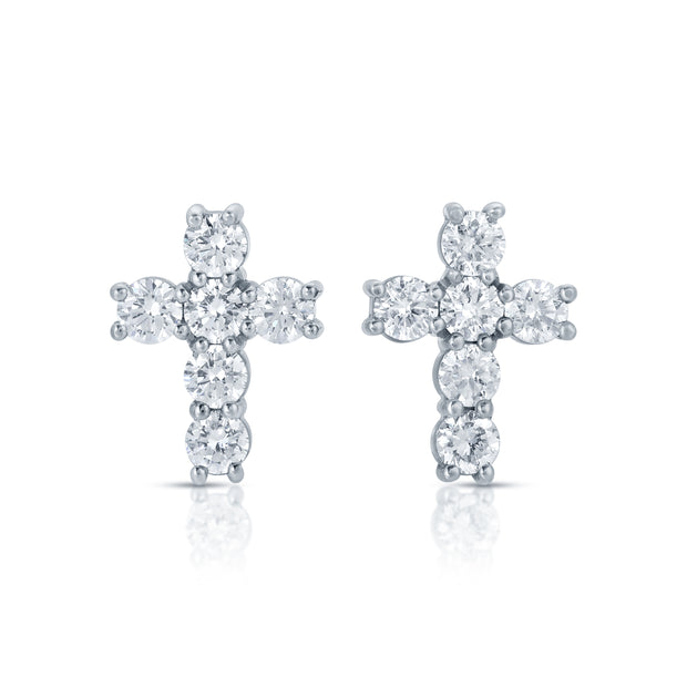 DIAMOND CROSS STUDS