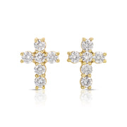 DIAMOND CROSS STUDS