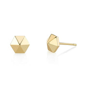 SIX-SIDED SPIKE STUD EARRINGS