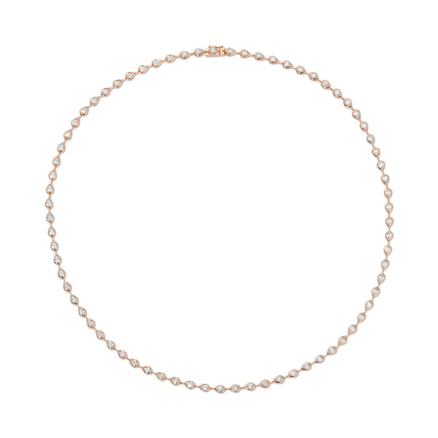 RAINDROP PEAR BEZELED DIAMOND CHOKER