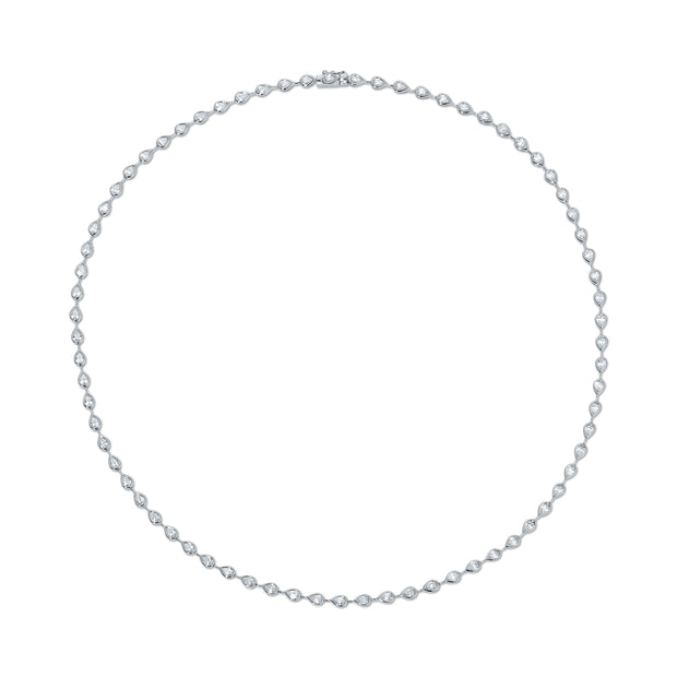 RAINDROP PEAR BEZELED DIAMOND CHOKER