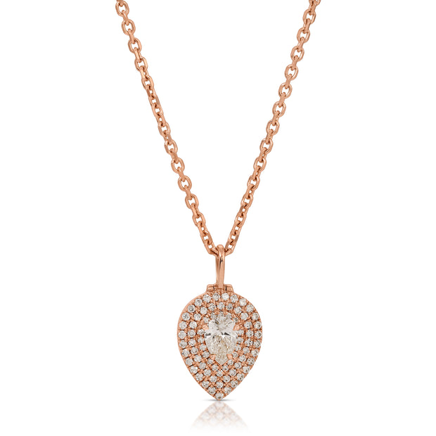 PEAR SHAPED DIAMOND PAVE LOULOU LOCKET