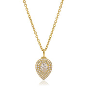 PEAR SHAPED DIAMOND PAVE LOULOU LOCKET