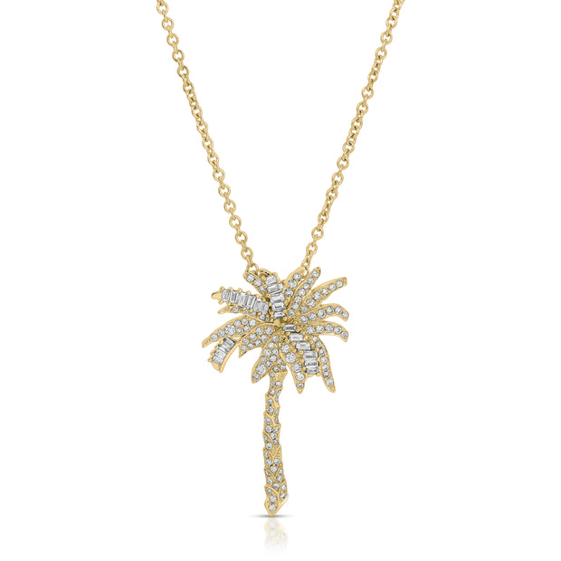 DIAMOND PALM TREE PENDANT