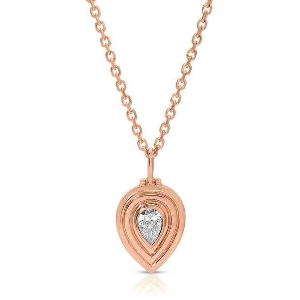 PEAR SHAPED DIAMOND LOULOU LOCKET