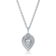 PEAR SHAPED DIAMOND LOULOU LOCKET