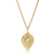 PEAR SHAPED DIAMOND LOULOU LOCKET