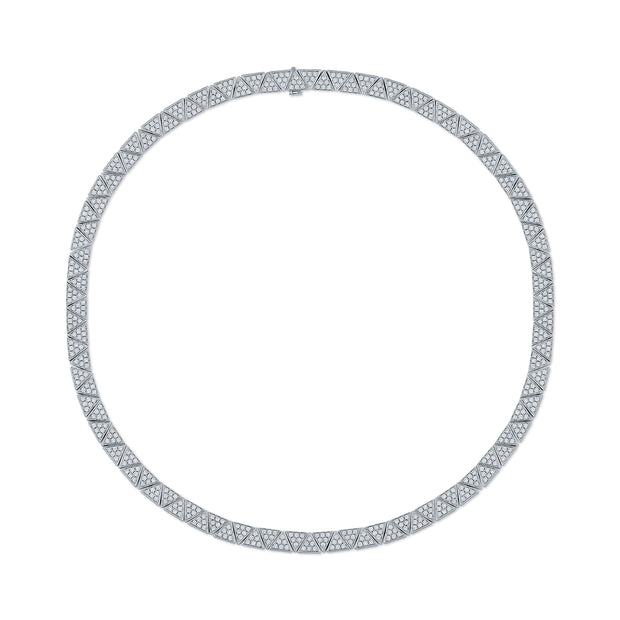 WIDE PAVE DIAMOND CLEO CHOKER