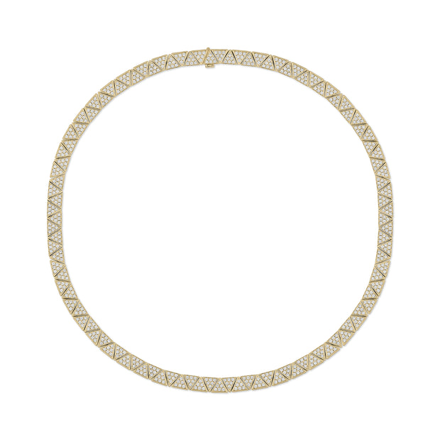 WIDE PAVE DIAMOND CLEO CHOKER