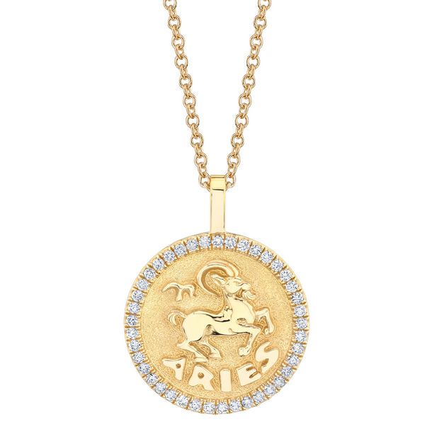 Aries diamond pendant deals