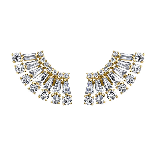 AVA FLOATING DIAMOND STUDS
