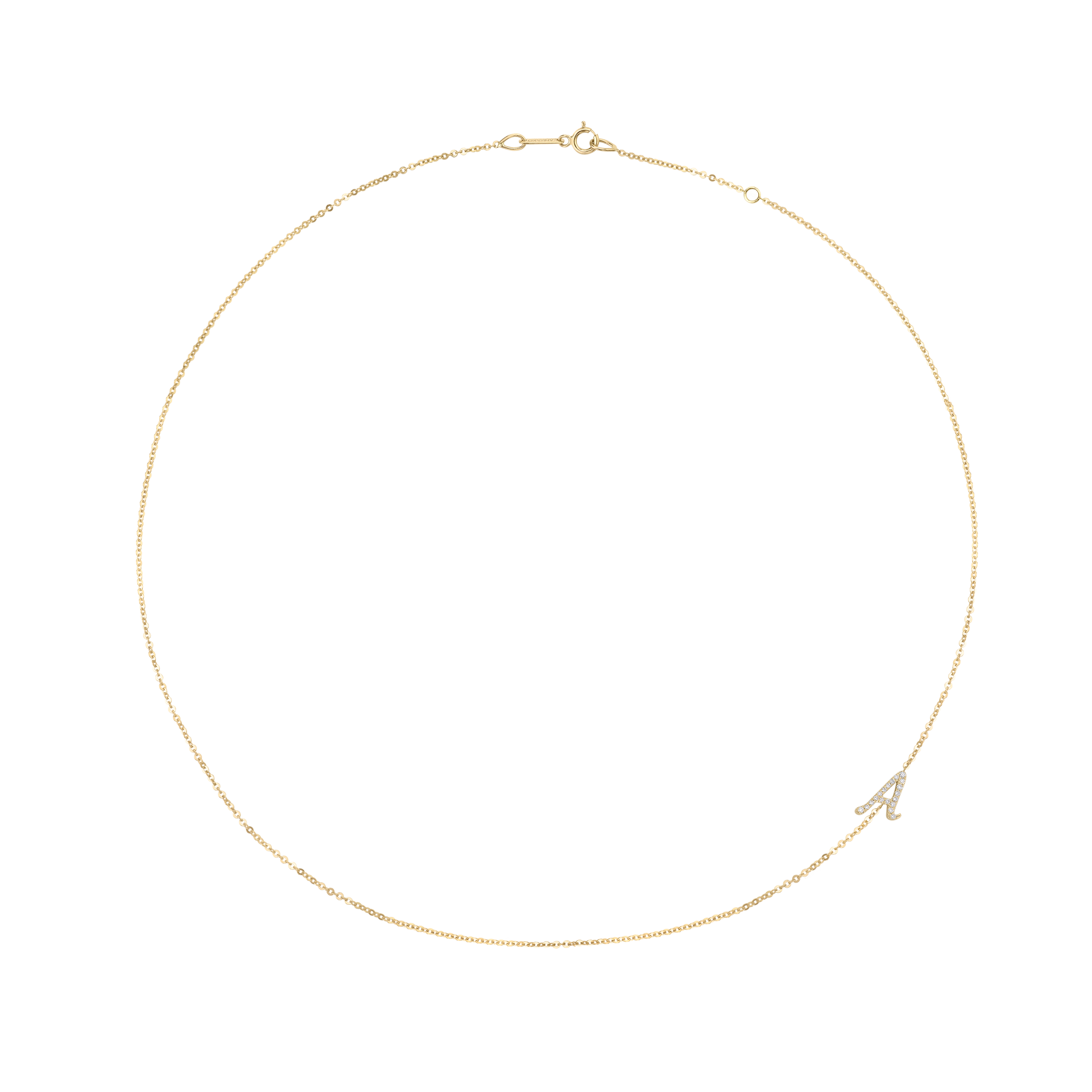  SINGLE DIAMOND INITIAL NECKLACE