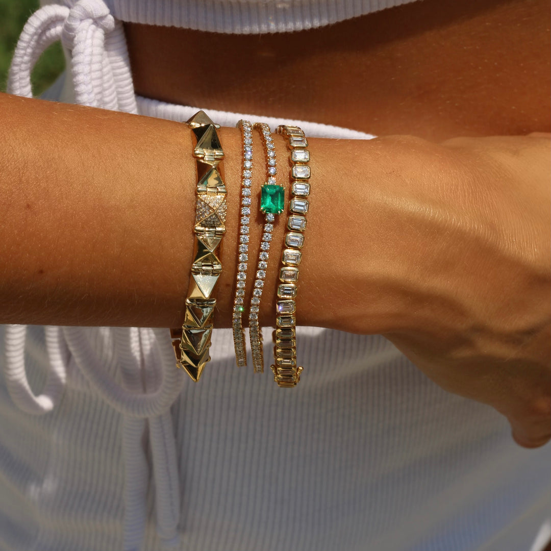 LARGE SPIKE BRACELET WITH ONE DIAMOND SPIKE – Anita Ko