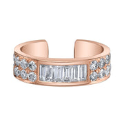 BAGUETTE AND ROUND DIAMOND EAR CUFF