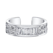 BAGUETTE AND ROUND DIAMOND EAR CUFF