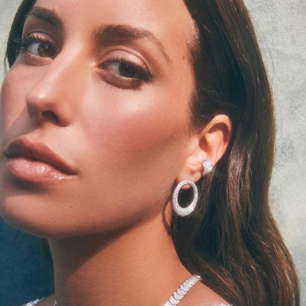LARGE PAVE DIAMOND GALAXY EARRINGS